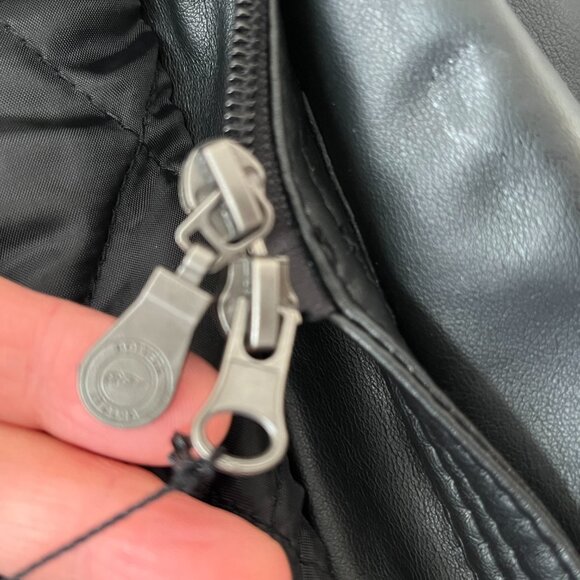 Bottega Italia Venezia Men’s Black Leather Zip / Snap Jacket ~ SIZE XL ~ NWT - Picture 7 of 12